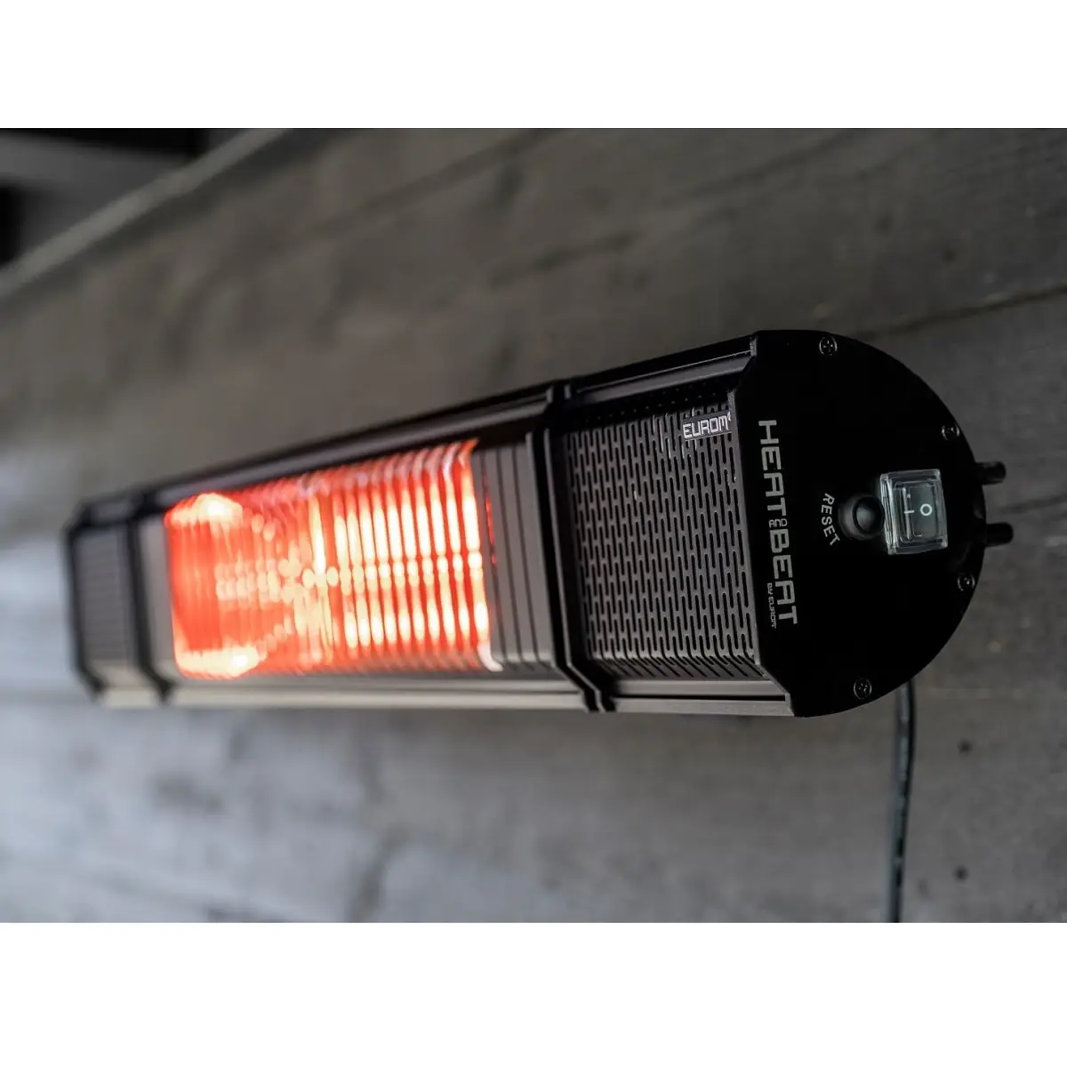 Radiator de perete pentru terasa cu boxe integrate, Eurom, Golden Amber 2000, negru