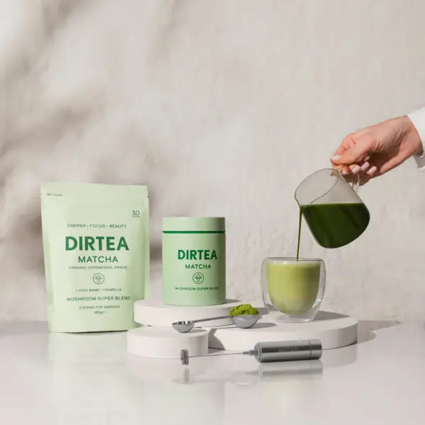 Ceai organic cu ciuperci adaptogene, Matcha Ceremonial, DIRTEA, 180 g