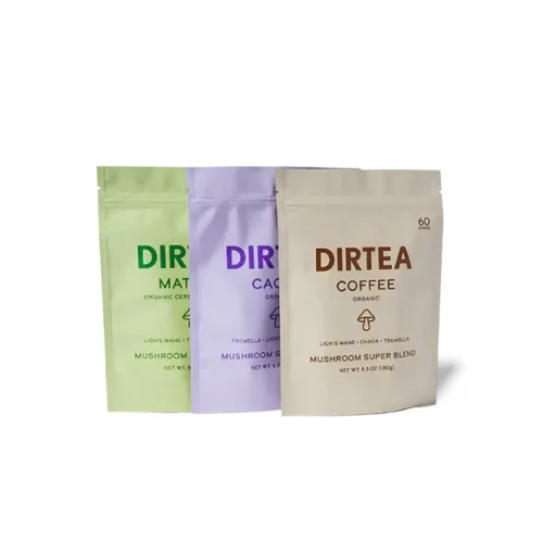 Set bauturi organice, DIRTEA, Coffee, Cacao & Ceremonial Matcha, Discovery Set, 3 x 150 g