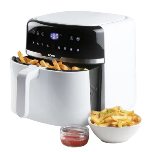 Friteuza cu aer cald Air Fryer, DOMO, 8 litri, 1800 W, alb