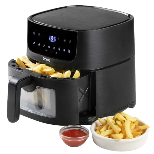Friteuza cu aer cald Air Fryer, DOMO, 4 litri, 1350 W, negru