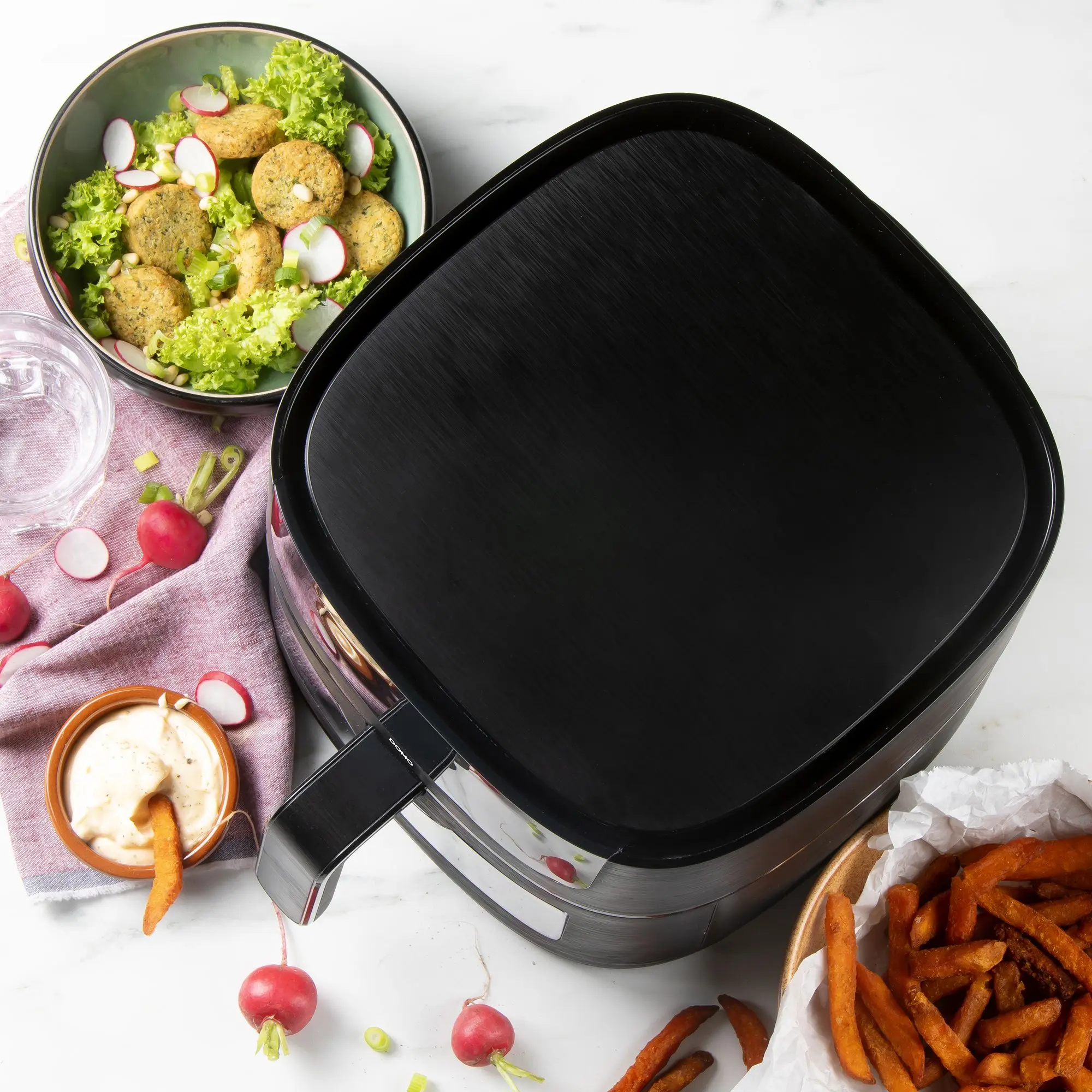 Friteuza cu aer cald Air Fryer, DOMO, 4 litri, 1350 W, negru