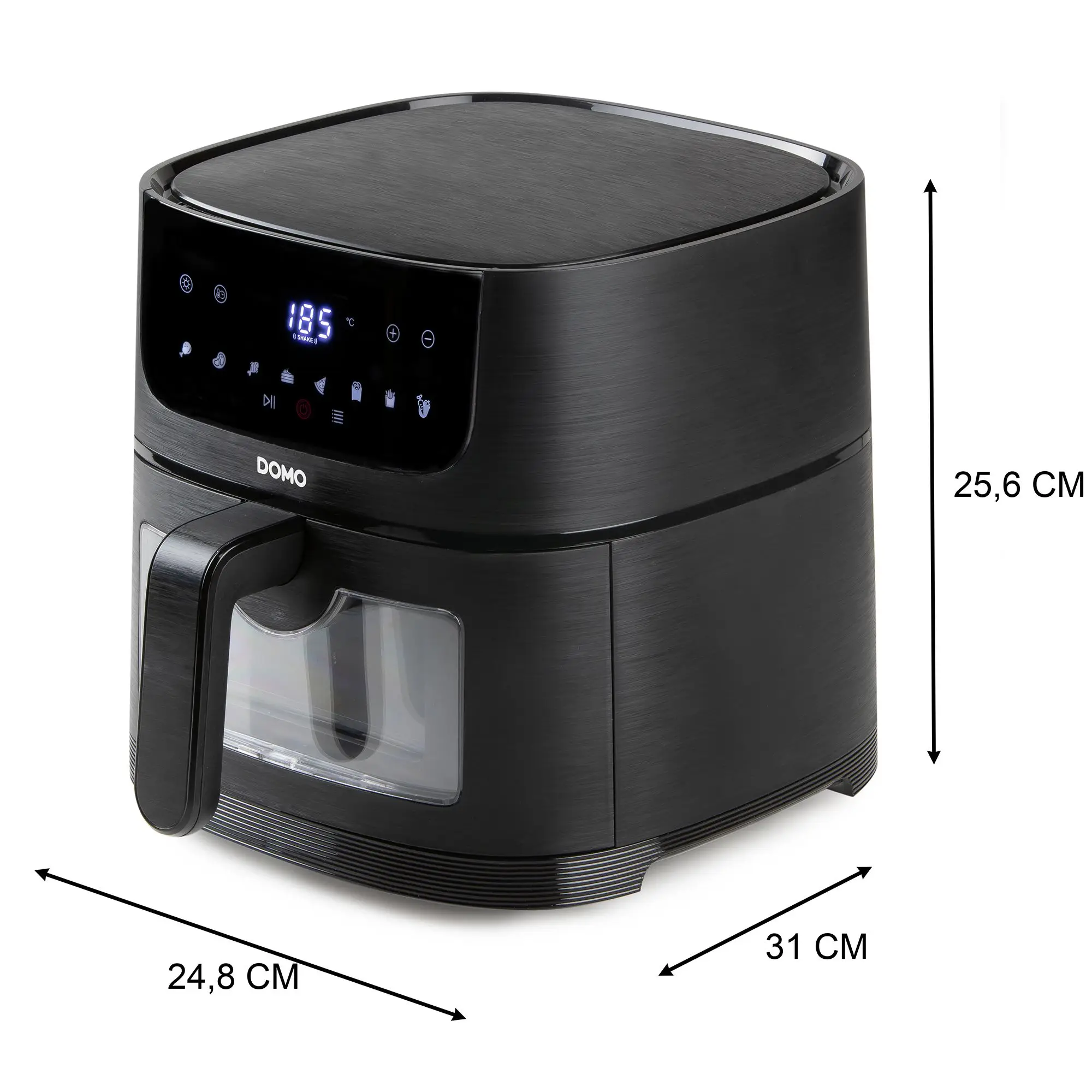 Friteuza cu aer cald Air Fryer, DOMO, 4 litri, 1350 W, negru
