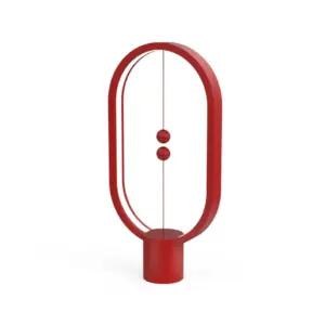 Lampa LED cu levitatie magnetica, Allocacoc, Ellipse Heng, rosu