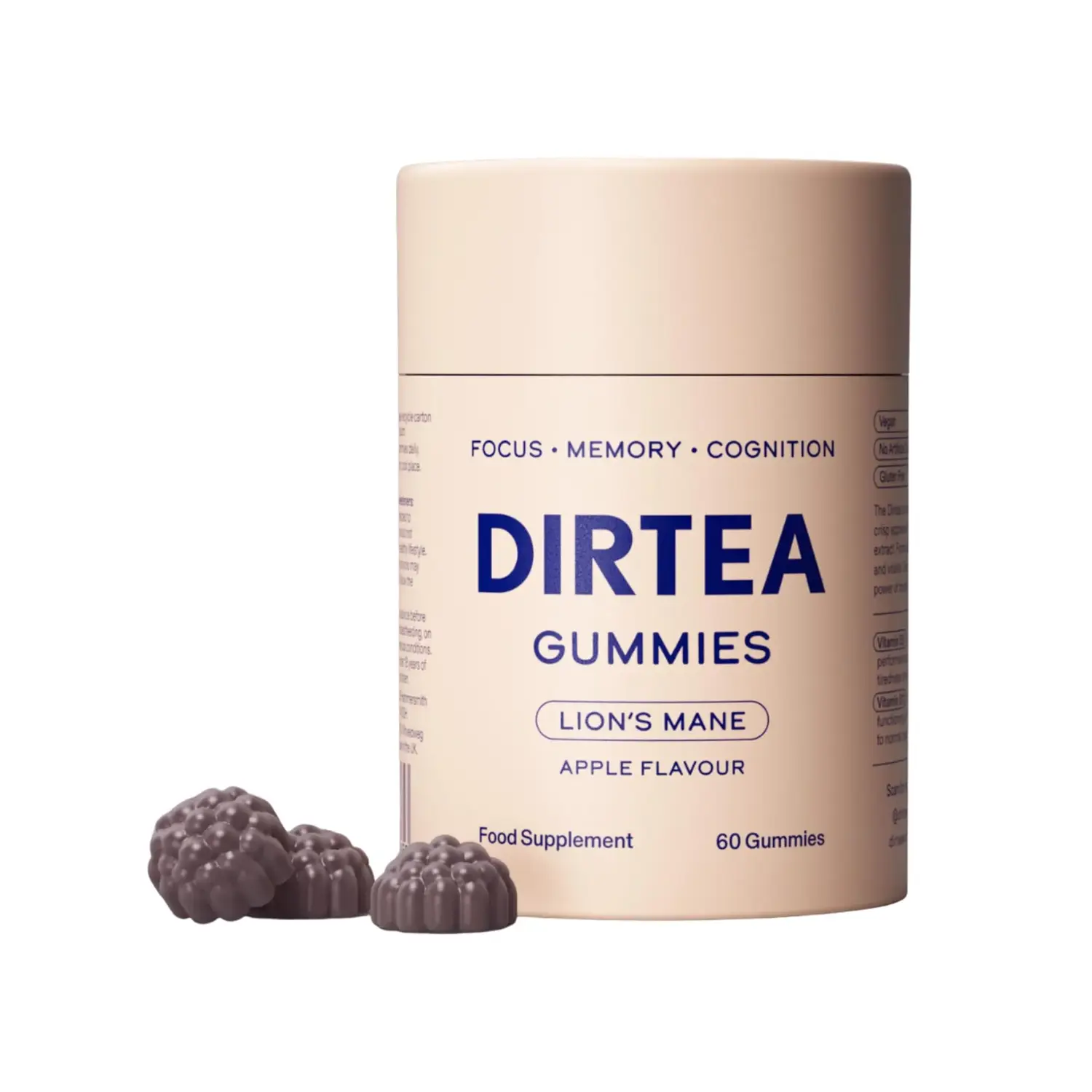 Jeleuri cu ciuperci adaptogene, DIRTEA, Lion's Mane Gummies, 60 jeleuri