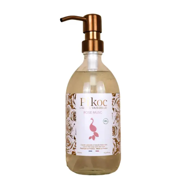 Detergent de vase, Pikoc, trandafir si mosc, 500 ml