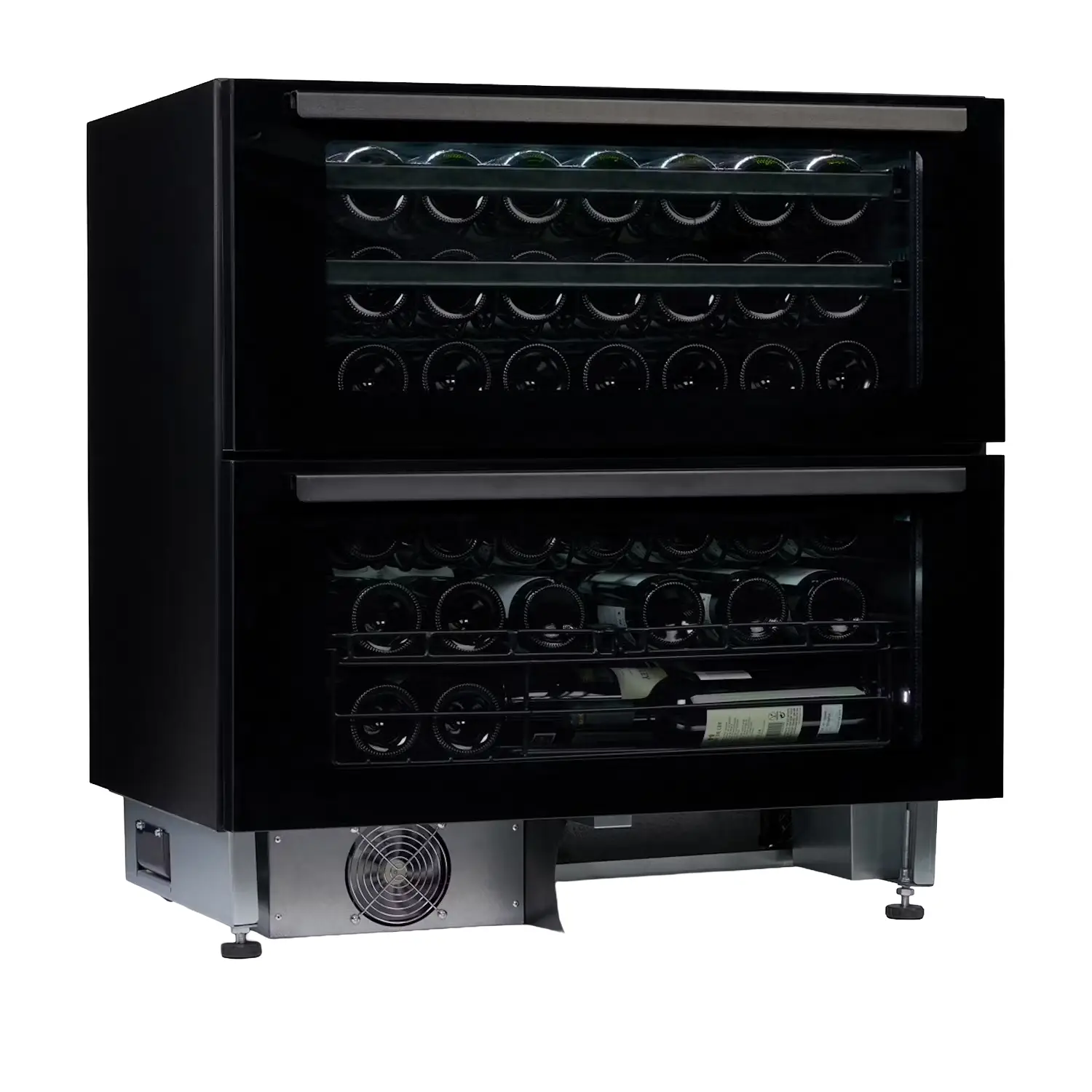 Racitor de vin incorporabil, Norcool, Wine Drawer, 44 sticle, negru