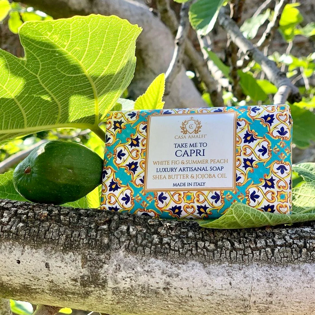 Set cadou sapun artizanal si sapuniera, Casa Amalfi, Take me to Capri, 150 g