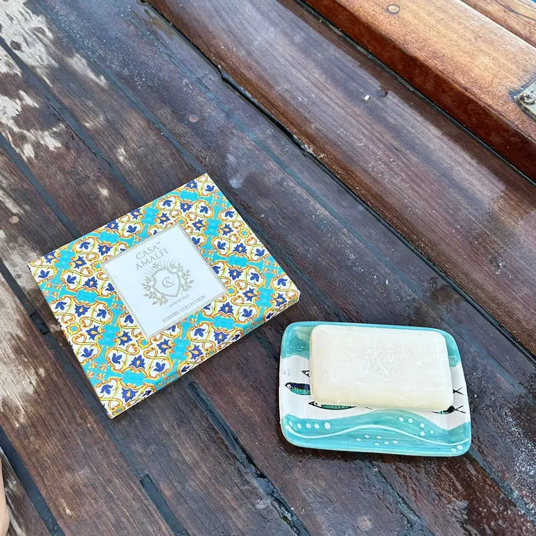 Set cadou sapun artizanal si sapuniera, Casa Amalfi, Take me to Capri, 150 g