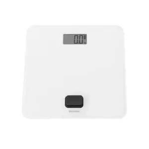 Cantar corporal de baie, Brabantia, ReNew, sticla securizata, alb