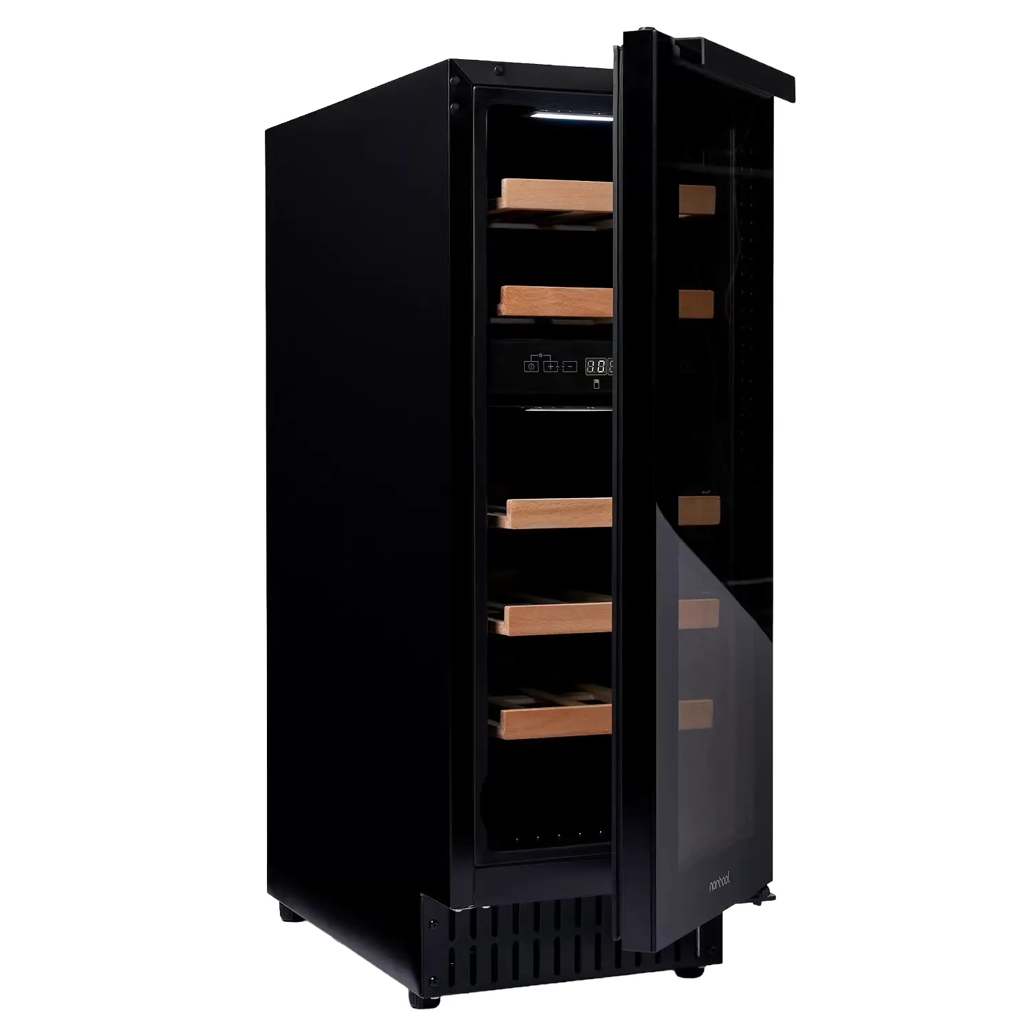 Racitor de vin incorporabil, Norcool, Cave 30 BU, 18 sticle, negru