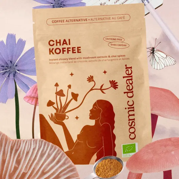 Alternativa pentru cafea cu ciuperci adaptogene, Cosmic Dealer, Chai Koffee Blend, 120 g