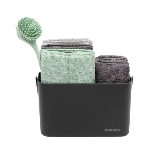 Set de curatare bucatarie/baie, 7piese, Brabantia, SinkSide, antracit