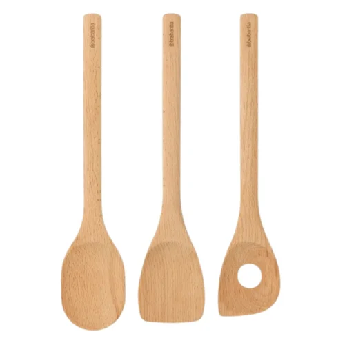 Set 3 ustensile, Brabantia, lemn natur