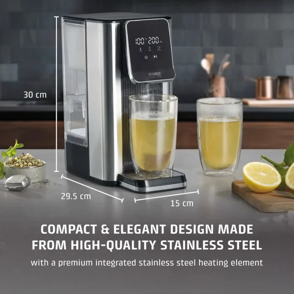 Dozator apa calda, Caso Germany, HW 630, 2.5 litri, 2600 W, negru/inox