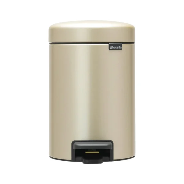 Cos de gunoi cu pedala, Brabantia, NewIcon, 3 litri, auriu