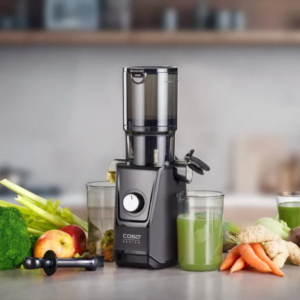 Slow juicer/storcator cu presare la rece, Caso Germany, negru