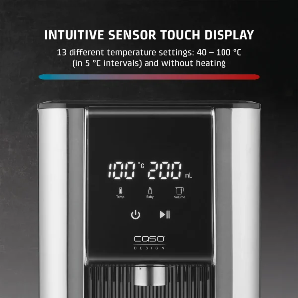 Dozator apa calda, Caso Germany, HW 630, 2.5 litri, 2600 W, negru/inox