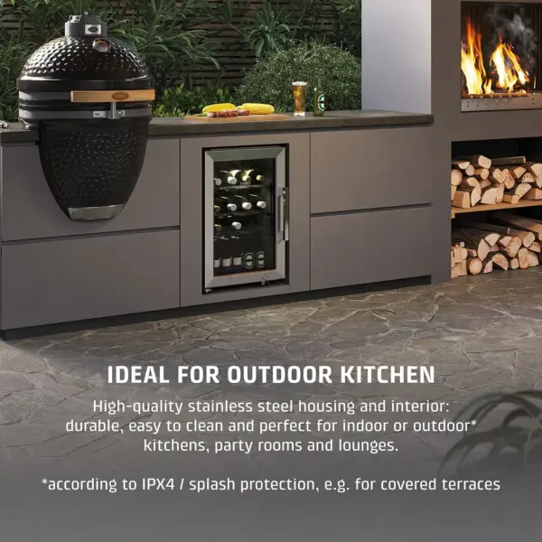 Vitrina frigorifica, Caso Germany, BBQ Deluxe-L Smart, 63 litri, inox