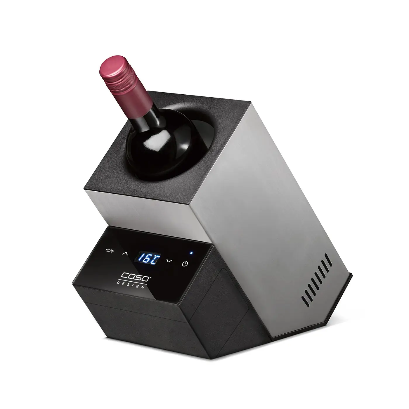 Racitor de vin portabil, 1 sticla, Caso Germany, WineCase Deluxe, reincarcabil, inox