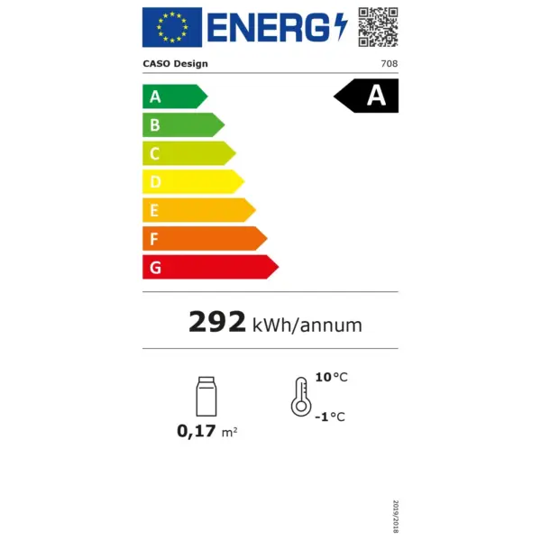 Vitrina frigorifica, Caso Germany, BBQ Deluxe-L Smart, 63 litri, inox