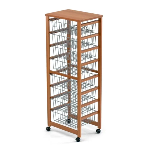 Raft mobil pentru depozitare, Arredamenti Italia, Gustavotto, lemn cires