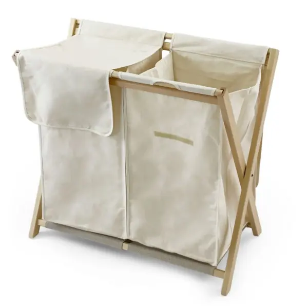 Cos de rufe pliabil, Arredamenti Italia, Daffy, 2x90 litri, lemn natur