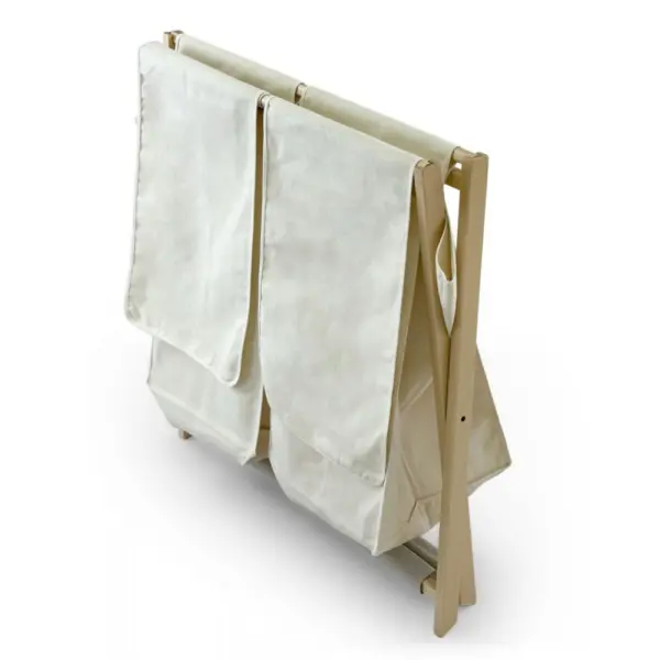 Cos de rufe pliabil, Arredamenti Italia, Daffy, 2x90 litri, lemn natur