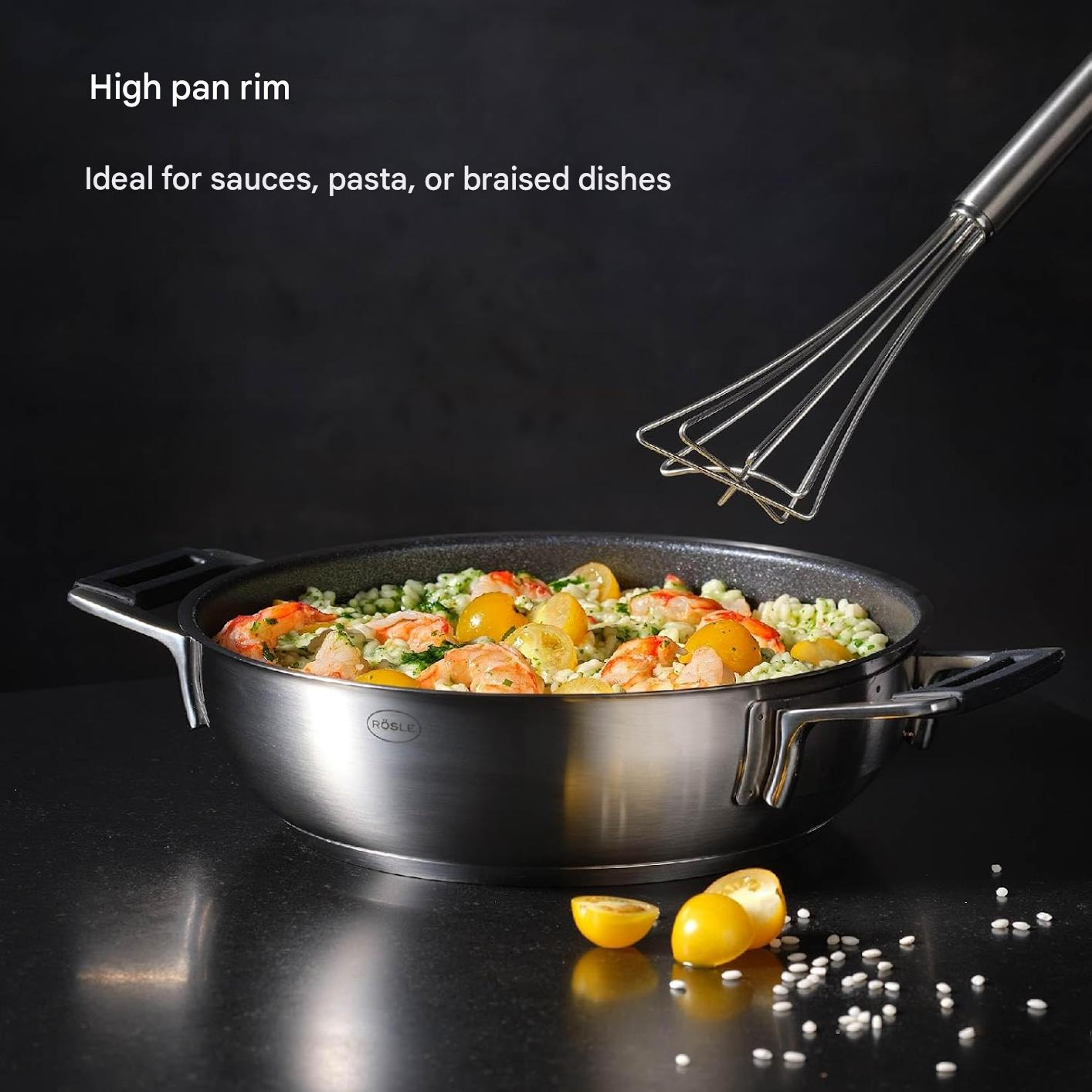 Tigaie premium, Ø 24 cm, otel inoxidabil, Rosle, Silence Pro