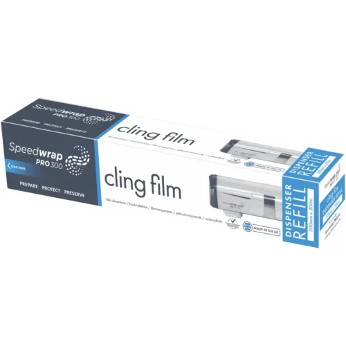 Folie alimentara stretch, 300 mm x 300 m, Prowrap, PE Cling