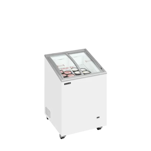 Congelator tip vitrina pentru inghetata, TEFCOLD, IC101SCEB, 85 litri, alb
