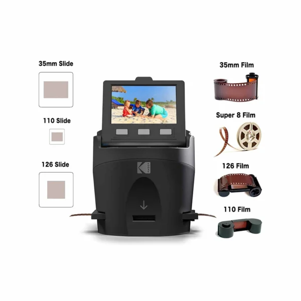 Scanner digital pentru film si diapozitive, Kodak, Scanza, negru