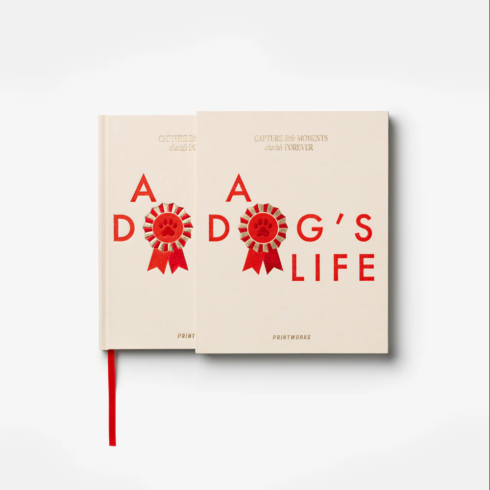 Jurnal pentru patruped, 64 pagini, Printworks, A Dog's Life, crem