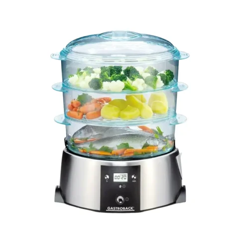 Aparat de gatit cu aburi, Gastroback, 650 W, inox