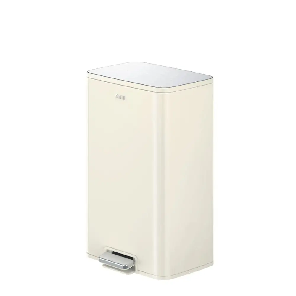 Cos de gunoi cu pedala, EKO, Marina, 50 litri, crem