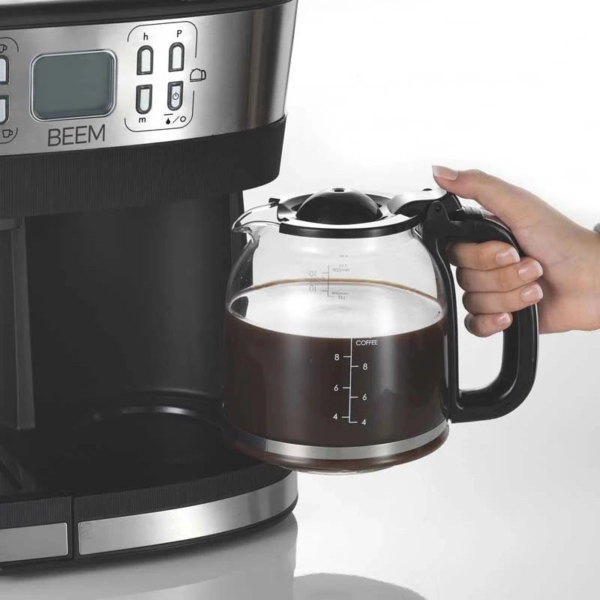 Espressor semiautomat/cafetie BEEM, Fresh Aroma 2in1, inox
