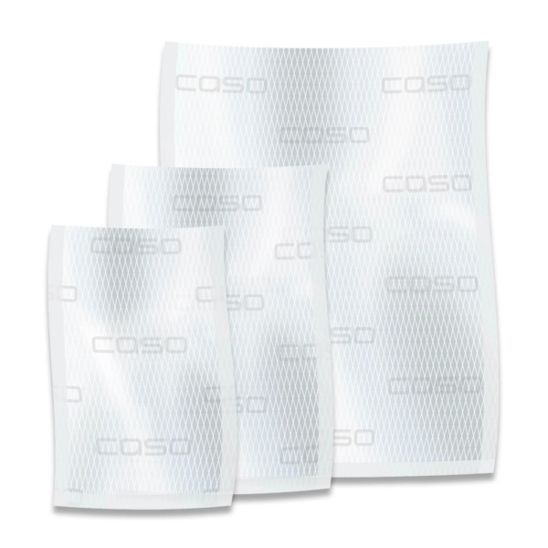Set 100 pungi pentru vidat gofrate profesionale, 3 dimensiuni, Caso Germany, 01233