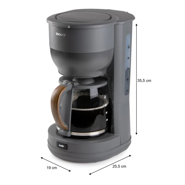 Cafetiera, DOMO, 1.25 litri, gri mat
