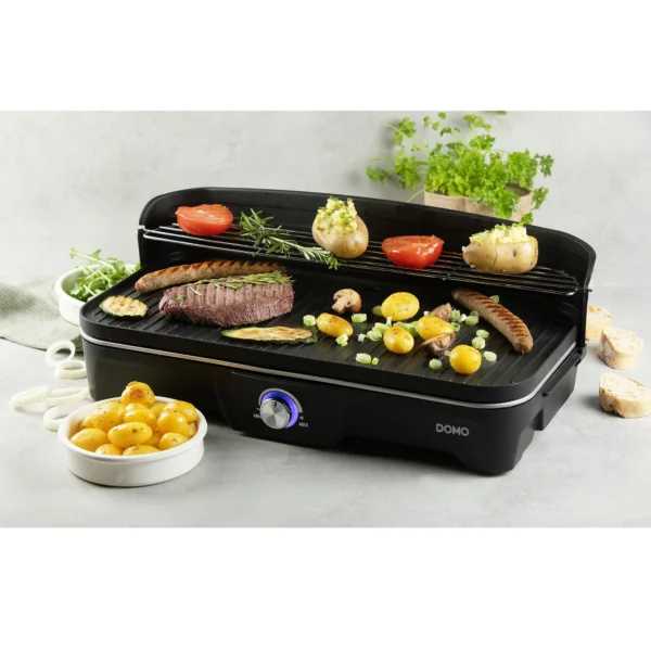 Gratar electric, DOMO, Barbecue table, negru