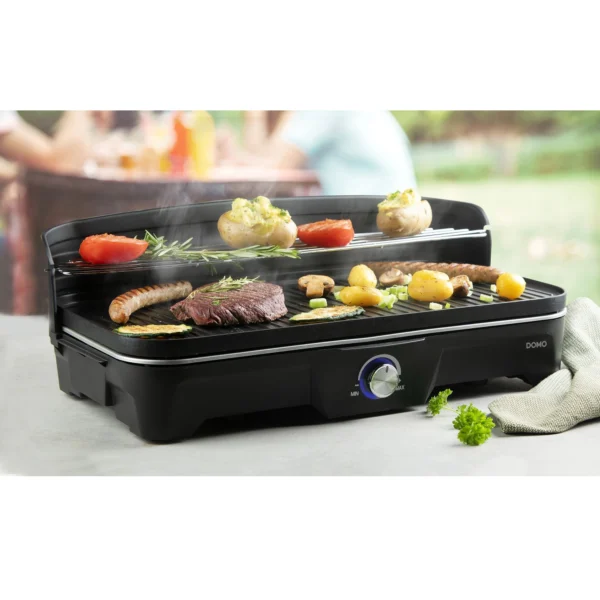 Gratar electric, DOMO, Barbecue table, negru