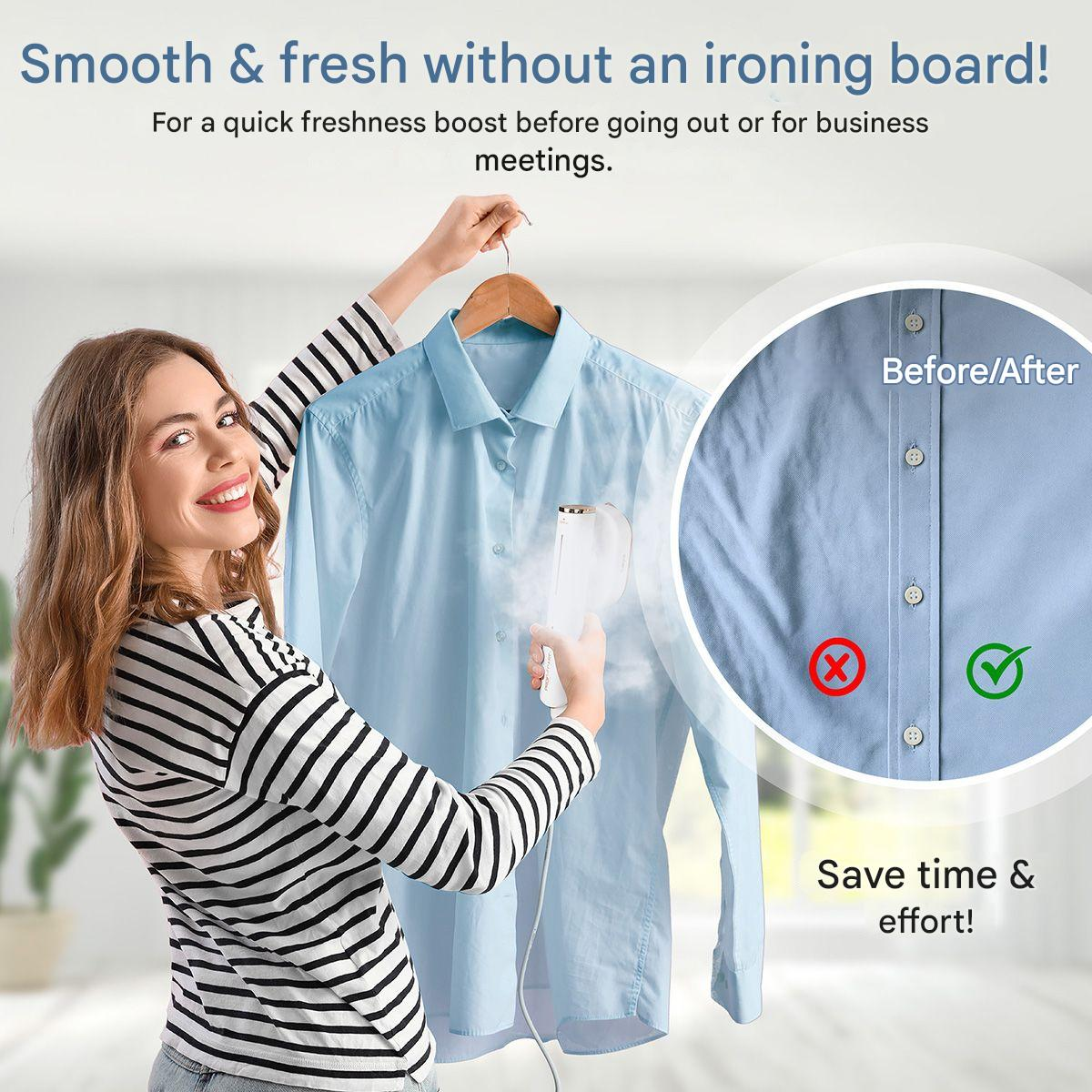 Aparat de calcat vertical cu aburi 2in1, ProfiCare, talpa ceramica Superglide pivotanta, alb