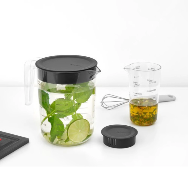 Set 2 recipiente gradate cu capac, 0.25 l, 1 l, Brabantia, Tasty+