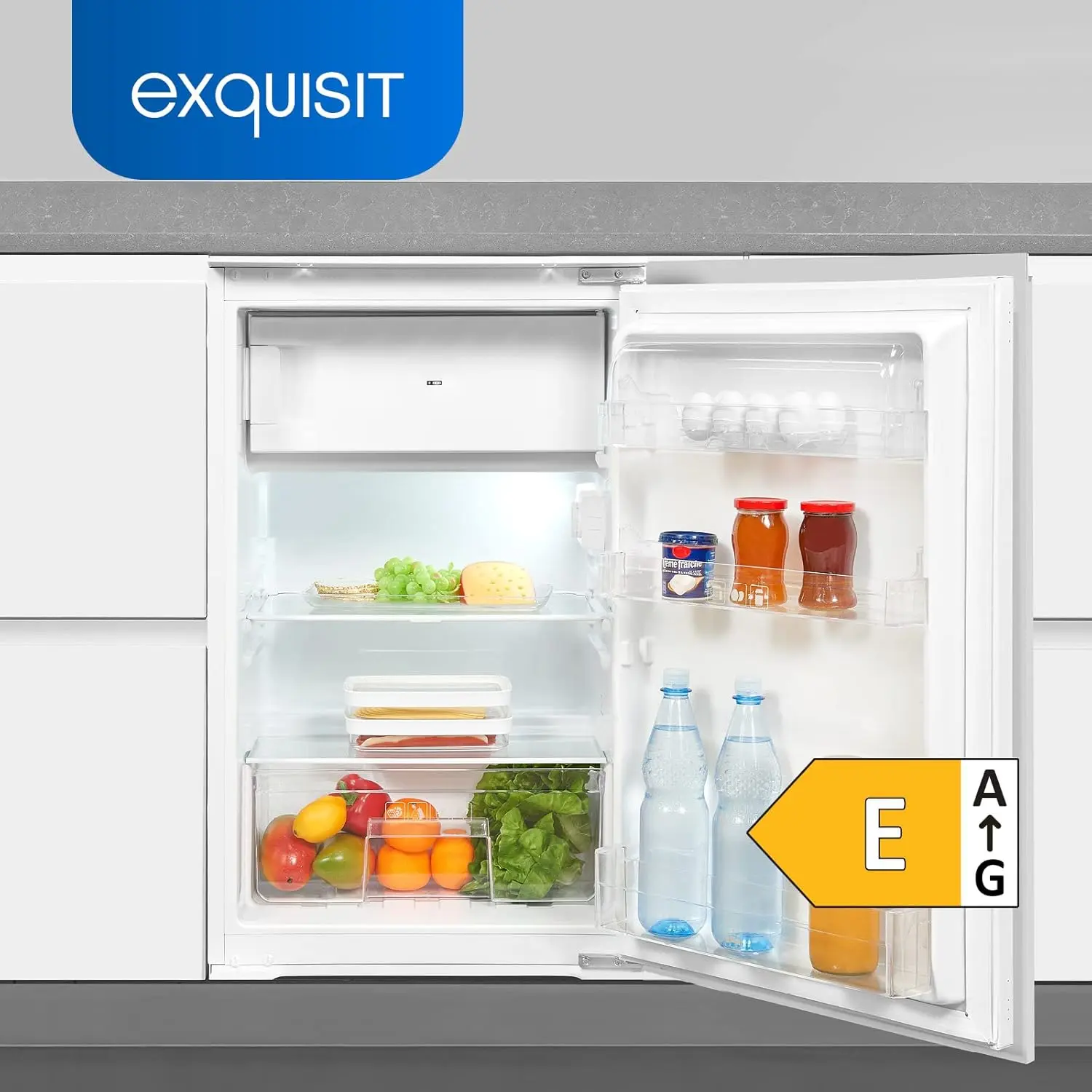 Mini frigider undercounter, Exquisit, 119 litri, alb