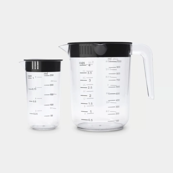 Set 2 recipiente gradate cu capac, 0.25 l, 1 l, Brabantia, Tasty+