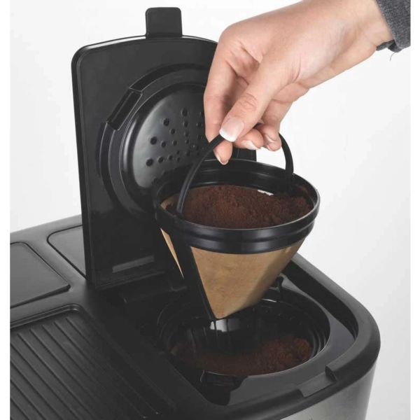 Espressor semiautomat/cafetie BEEM, Fresh Aroma 2in1, inox