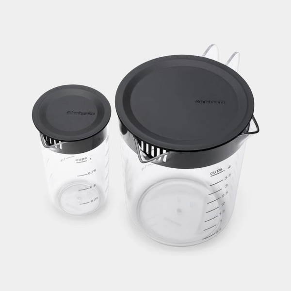 Set 2 recipiente gradate cu capac, 0.25 l, 1 l, Brabantia, Tasty+