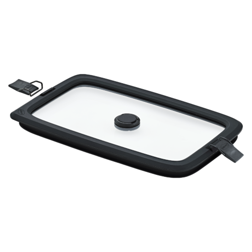 Capac cu vaccum din sticla pentru caserola Flexx2Go, Rosle, 1 litru, transparent