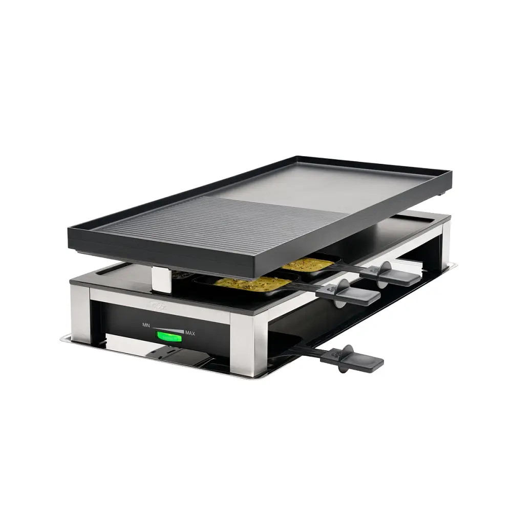 Plita grill/raclette 3in1, Solis, 1500 W, 10 persoane, negru