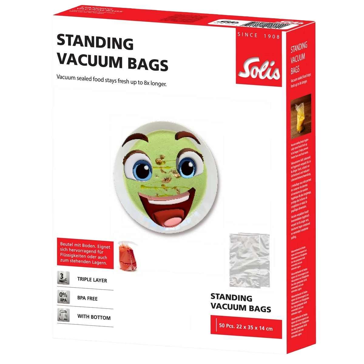 Cutie set 50 pungi pentru vidat 22x35 cm transparent, 92255