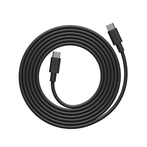 Cablu de date si incarcare rapida, USB-C/USB-C, AVOLT, 2 metri, negru